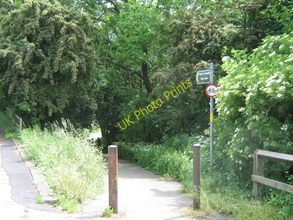 Photo 6"x4" River Eden footpath entrance Carlisle c2008