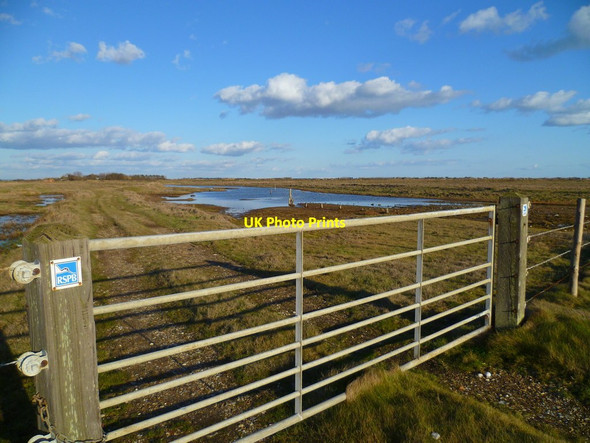 Photo 6"x4" Gate to the RSPB Reserve at Bracklesham Bay Earnley c2012