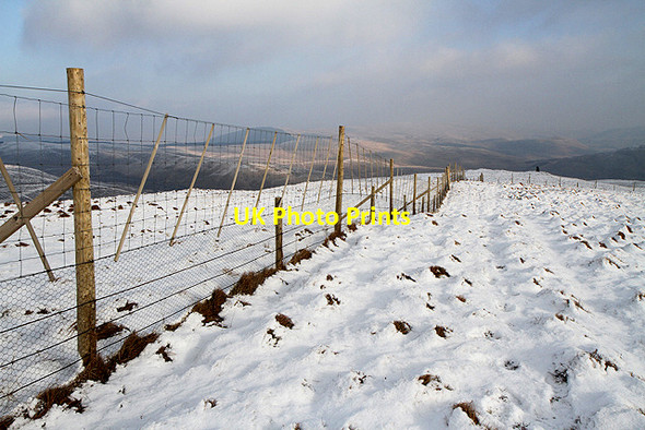 Photo 6"x4" A fence on Ward Law Ettrick c2012