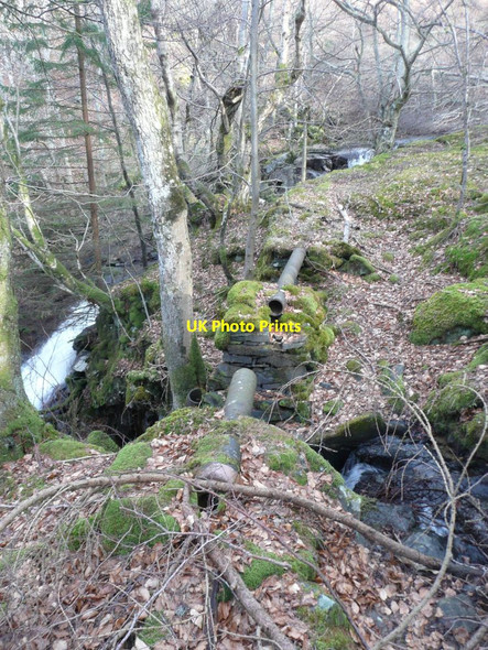 Photo 6"x4" Remnants of an old pipeline beside Dowally Burn Dalguise c2012