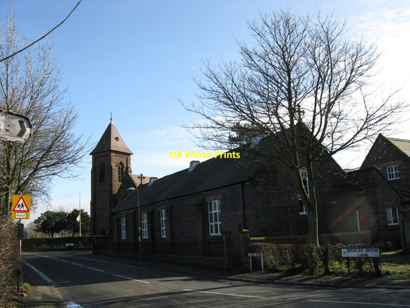 Photo 6"x4" St Elizabeths Parish Centre and beyond its associated church Bescar c2012
