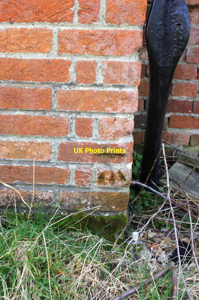 Photo 6"x4" Benchmark on barn at Hill Farm Appleford c2012