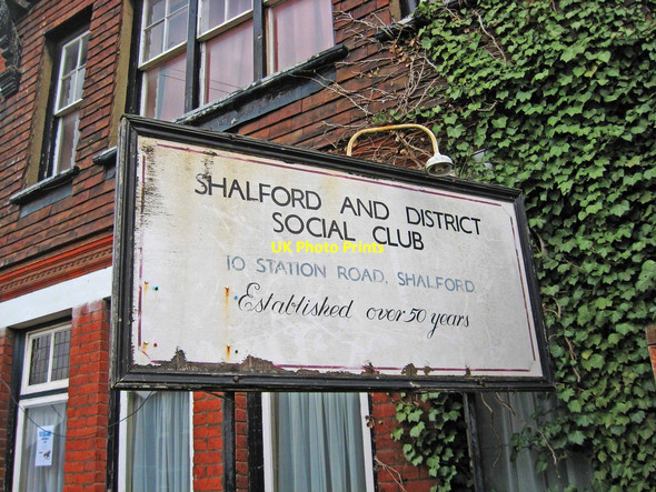 Photo 6"x4" Shalford & District Sports & Social Club (4) - sign, 10 Station Road, Shalford Guildford c2011