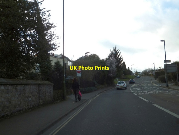 Photo 6"x4" Shiphay Lane, from the railway bridge Torquay c2012