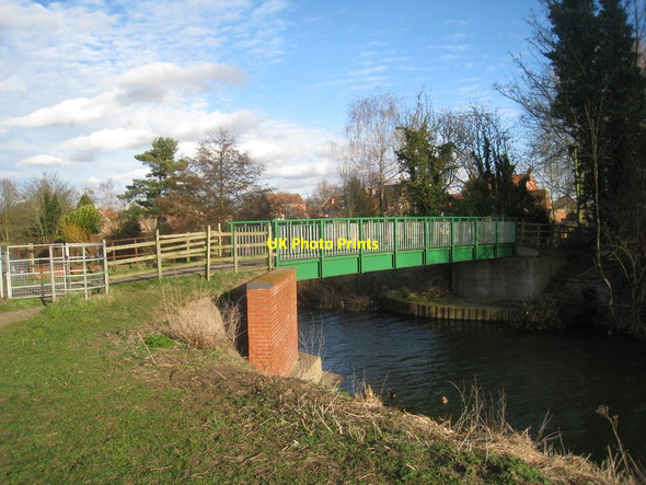 Photo 6"x4" Footbridge over the River Bain Coningsby c2012