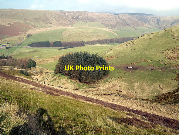 Photo 6"x4" Nant Meirch viewed from the footpath on the slopes of Fuches Wen Ysbyty Cynfyn c2012