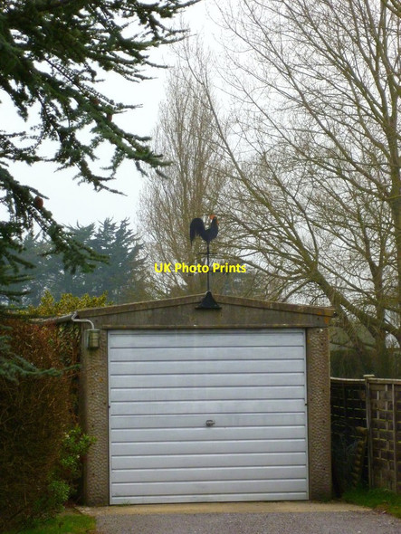 Photo 6"x4" Garage with weathercock on Acre Street Rookwood c2012