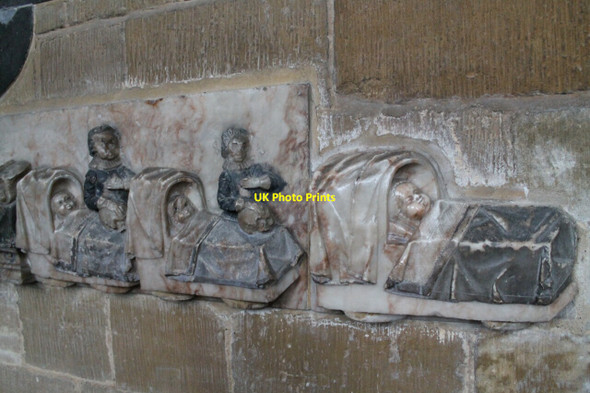 Photo 6"x4" Babies in cradles, Lockton Memorial, Swineshead church Swineshead\/TF2340 c2012