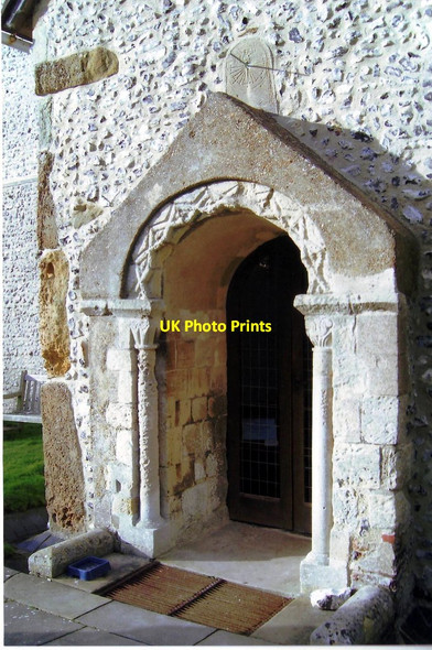 Photo 6"x4" South door, St. Andrew's, Bishopstone Seaford c2008