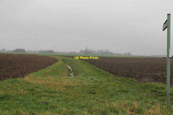 Photo 6"x4" Public Footpath and Drain, near Quadring Quadring c2012