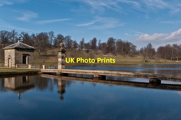 Photo 6"x4" Fishing pavilion and bridge, The Lake, Studley Park Studley Roger c2012