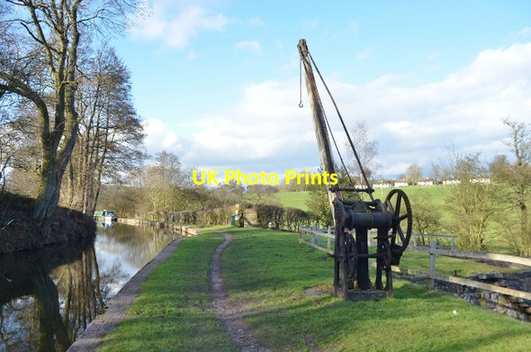 Photo 6"x4" Caldon Canal - Hand Crane Cheddleton c2012