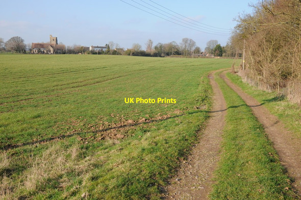 Photo 6"x4" Severn Way and Severn Stoke church Severn Stoke c2012