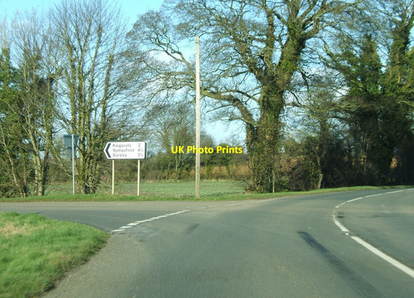 Photo 6"x4" The turning to Kingscote Lasborough c2012
