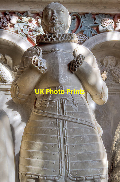 Photo 6"x4" Monument to Richard Goddard - St Michael's church, Aldbourne (detail 2) Aldbourne c2012