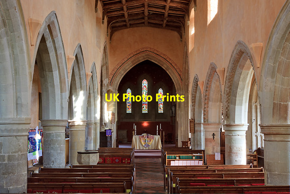 Photo 6"x4" St Michael's church - Aldbourne (interior) Aldbourne c2012
