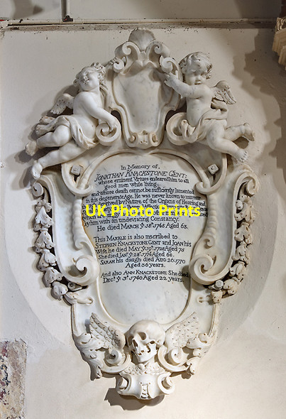 Photo 6"x4" Monument to Jonathan Knackstone - Holy Cross church, Ramsbury Ramsbury c2012