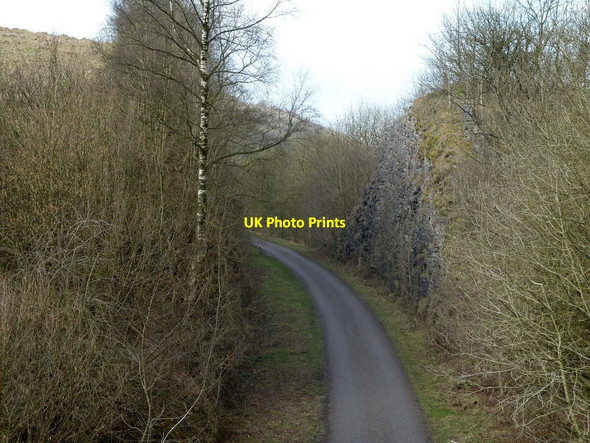 Photo 6"x4" Monsal Trail from bridge Litton Mill c2012