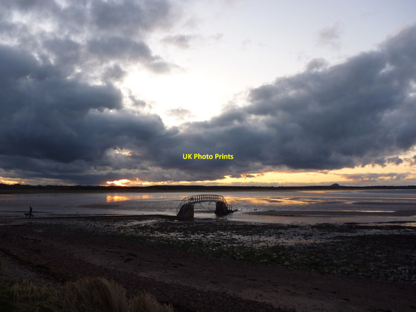 Photo 6"x4" Coastal East Lothian : Man and Dog at Belhaven Dunbar c2012