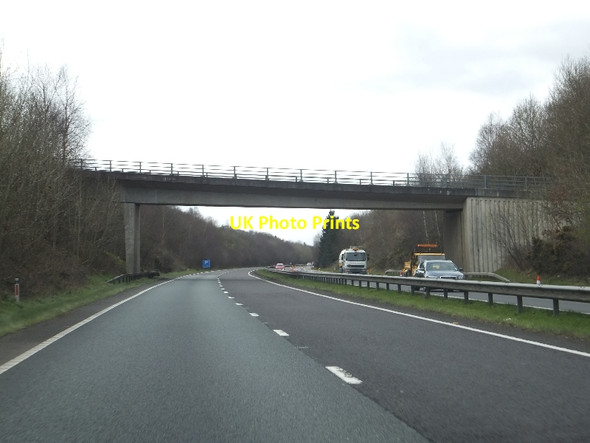 Photo 6"x4" Minor road bridge over A30 near Bulsworthy Farm  Launceston c2012