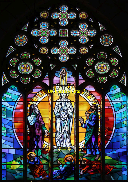 Photo 6"x4" Church of the Transfiguration, Chamberlayne Road - Stained glass window Kensal Town c2012