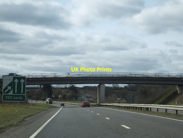 Photo 6"x4" Bridge over A30 at junction with A395  Tregadillett c2012