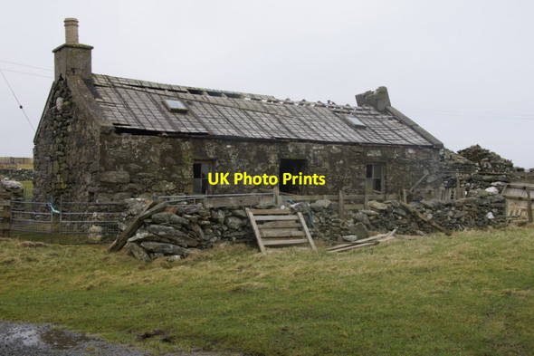 Photo 6"x4" Ruined crofthouse, Muness Muness c2012