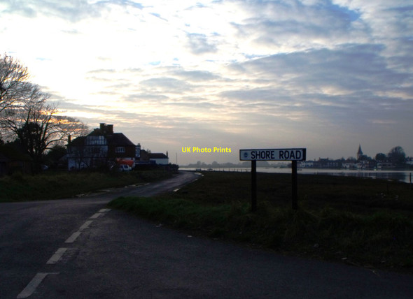 Photo 6"x4" Shore Road, Bosham, at dusk Bosham c2012