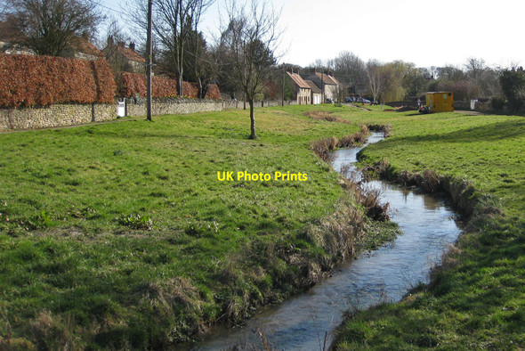 Photo 6"x4" Settrington Beck, winter view Settrington c2012