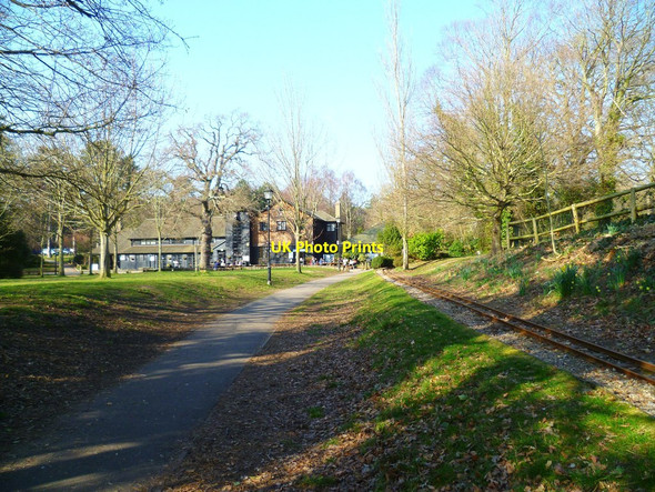 Photo 6"x4" Tea rooms and miniature railway in Royal Victoria Park Butlocks Heath c2012