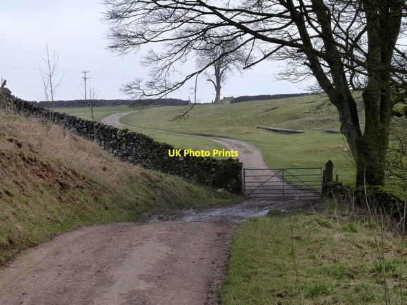 Photo 6"x4" Track between Brushfield and Brushfield Hough Brushfield c2012