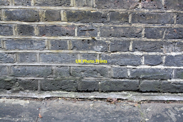 Photo 6"x4" Benchmark on wall of Holland Walk Kensington\/TQ2579 c2012