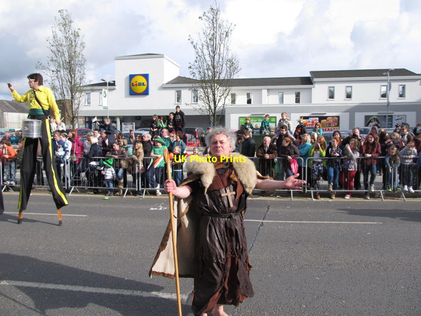 Photo 6"x4" St Patrick outside Lidl Store in Downpatrick Downpatrick c2012