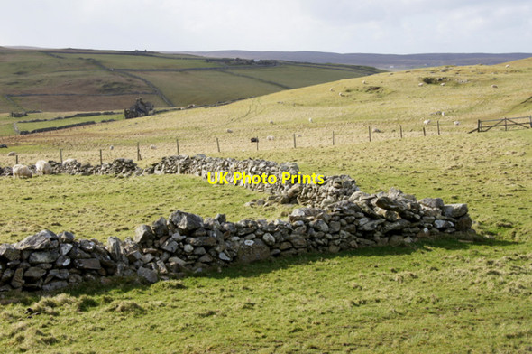 Photo 6"x4" Old dyke near Burragarth, Westing Underhoull c2012