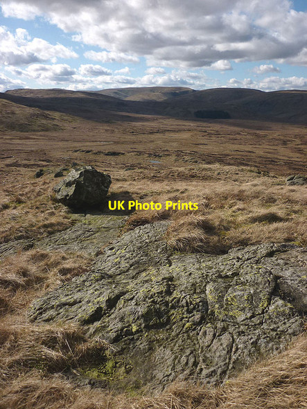 Photo 6"x4" Boulder and ice-planed rock, Great Saddle Crag Saddle Crags c2012