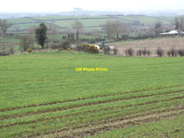 Photo 6"x4" Spraying arable land next to the Loughhorne Road Milltown\/J1436 c2012