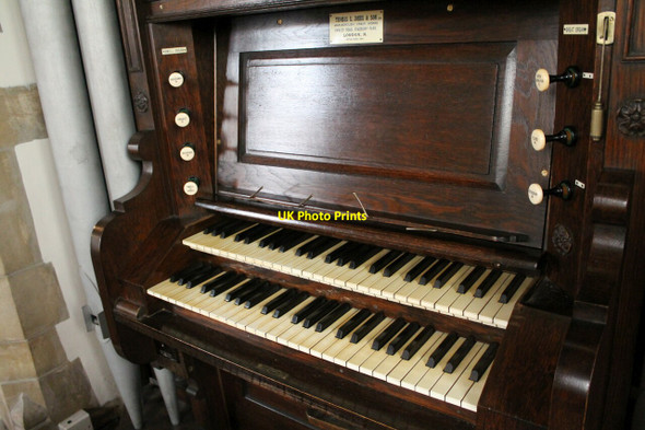 Photo 6"x4" Organ Console, St Vincent's church, Burton Burton-by-Lincoln c2012