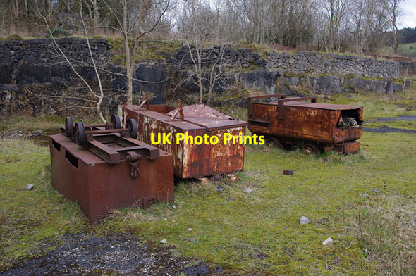 Photo 6"x4" Abandoned wagons, Coal Hills Quarry Wirksworth c2012
