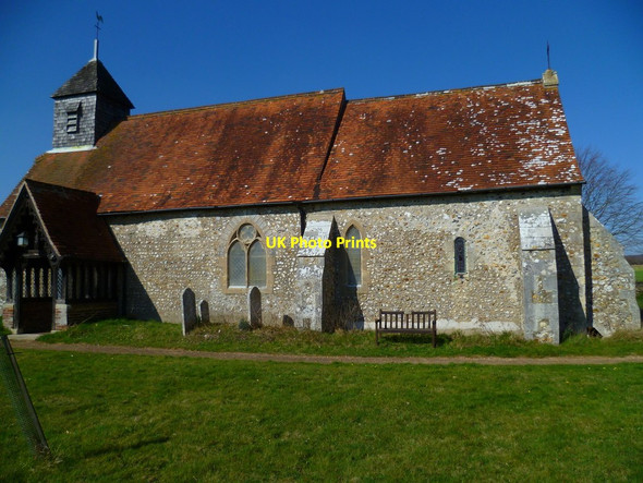 Photo 6"x4" The southern elevation of Binsted church Binsted c2012