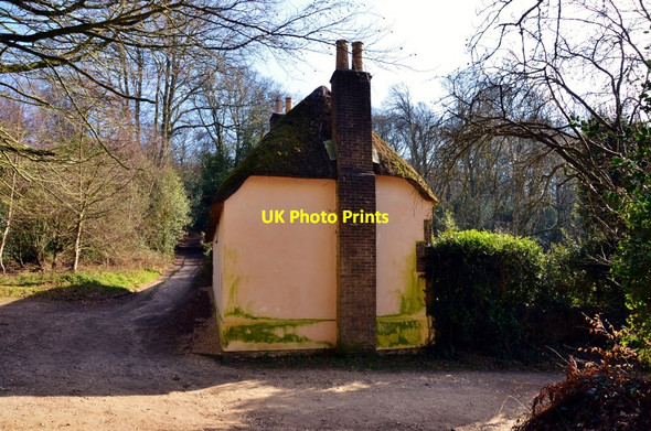 Photo 6"x4" Higher Bockhampton: End view of Hardy's Cottage and Back Lane Higher Bockhampton c2012