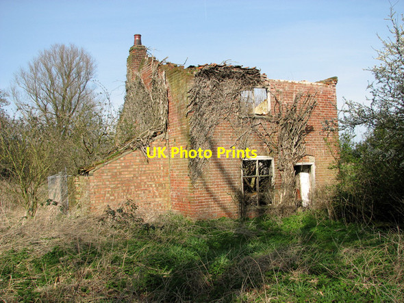 Photo 6"x4" Derelict cottage by Browns Hill Irstead Street c2012