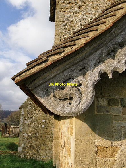 Photo 6"x4" Detail of carved bargeboard, Wotton church Wotton\/TQ1247 c2012