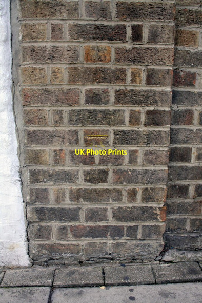 Photo 6"x4" Benchmark on wall pier of Richmond Way Hammersmith\/TQ2279 c2012