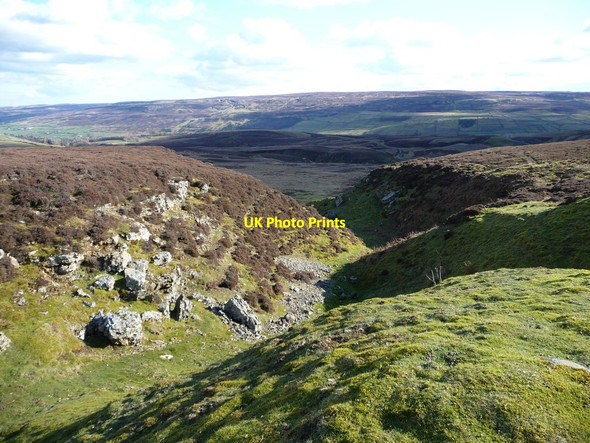 Photo 6"x4" Route of a watercourse, above Mill Bottom Kearton c2012