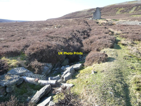 Photo 6"x4" Animal trap on lower part of lead smelting flue Kearton c2012