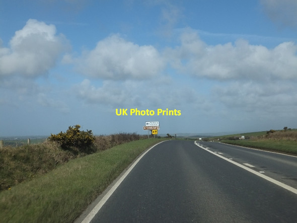 Photo 6"x4" Road fork on Trelow Downs Cannalidgey c2012