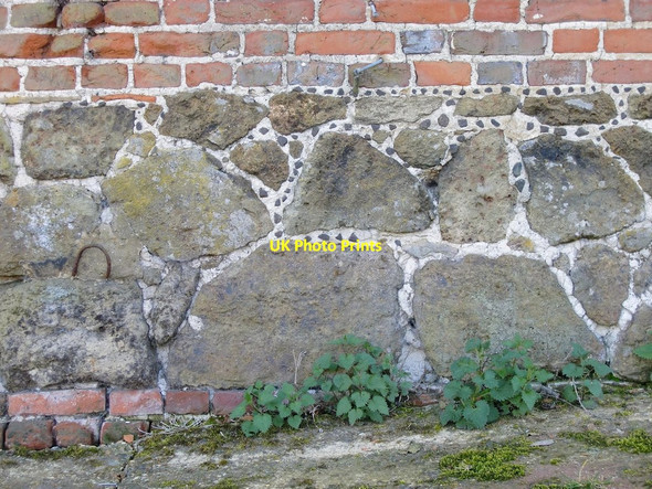 Photo 6"x4" Galetted stonework, Paddington Farm Abinger Hammer c2012