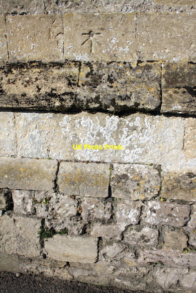 Photo 6"x4" Benchmark on tower of Dorchester Abbey Dorchester\/SU5794 c2012