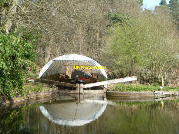 Photo 6"x4" Dry dock on the Basingstoke Canal Pirbright Camp c2012