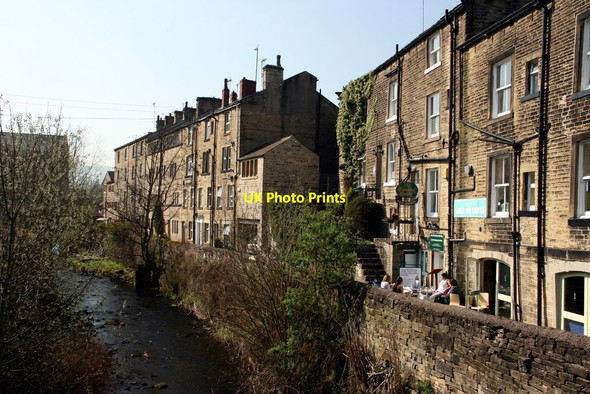 Photo 6"x4" River Holme and houses from the A635 bridge Holmfirth c2012